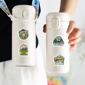 Waterproof outdoor travel stickers aesthetic vinyl decals for laptop luggage water bottle decor.