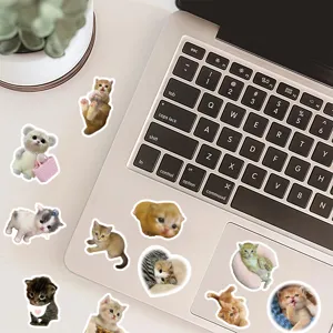 Cute kitten stickers for journal laptop phone case waterproof decorative cat decals 70pcs