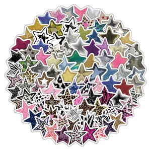 110Stk Y2K Stern Aufkleber Ästhetische Niedliche Sticker Leopard Zebra Muster für Tagebuch DIY
