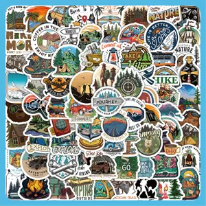 Outdoor Travel Waterproof Stickers Creative Decorative Stationery Journal Material Decals