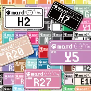 295 Colors Perler Bead Color Card Stickers Pixel Cat Waterproof Label Rectangle Round Craft Supplies
