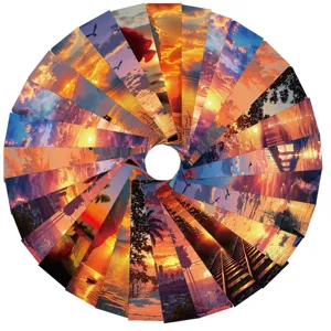 24pcs marcapáginas papel atardecer estéticos paisaje lectura regalo creativo alumno