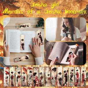 24 stück vintage geisha kunst lesezeichen dekorative lesemarken für bücher schick
