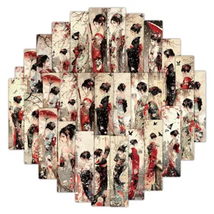 24 Stk vintage Geisha Lesezeichen Kunst Lesen Marker dekorative Karten für Bücher Liebhaber