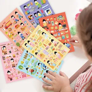 8 sheets cute healing daily life sticker sets, ideal for DIY scrapbooking and notebook decor.