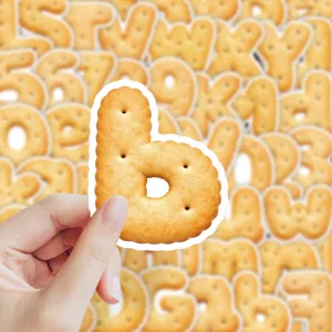 Cute biscuit letter sticker DIY journaling material creative waterproof scrapbook decals