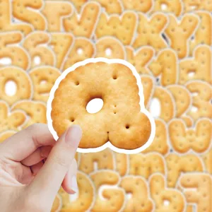 Korean ins style biscuit letter sticker pack creative cookie alphabet journaling material