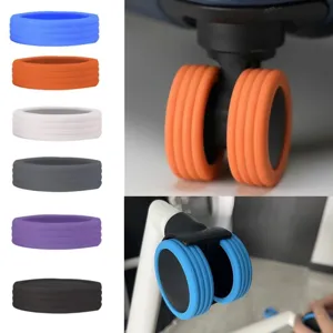 Housses de protection en silicone pour roues de valise silencieuses et anti-usure accessoires
