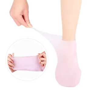 Chaussettes de pied hydratantes en silicone protection elastique talon anti gersure soin