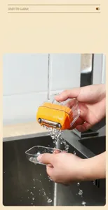 Portable mini fruit vegetable peeler with cover stainless steel kitchen tool for home outdoor