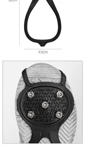 Outdoor Anti-Rutsch Eisspikes Schuhüberzug für Schnee, Gummisohle mit Metallspikes.
