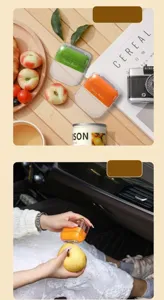 Portable fruit peeler with storage box, stainless steel blade for outdoor picnic and travel use.