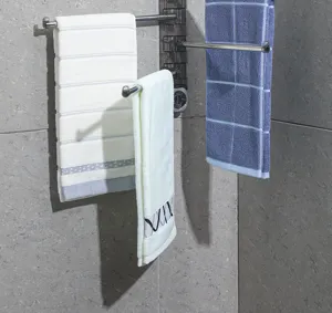 Porte-serviettes rotatif a ventouse pour montage mural de salle de bain stockage detail.
