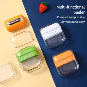 Portable Stainless Steel Multifunctional Fruit Vegetable Peeler With Cover Potato Peeling Knife Kitchen Gadget