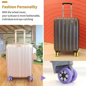 Housses de protection de roue de valise en silicone, roulettes anti-usure silencieuses vue principale