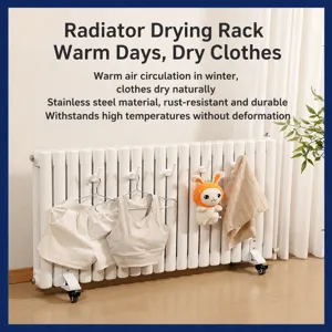 Gancho de Radiador de Plástico ABS Perchero Toallero Ajustable Resistente al Calor Gancho de Almacenamiento