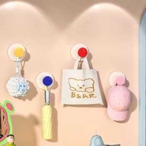 Crochets muraux à ventouse sans perçage, support solide pour clés et chapeaux d'entrée.