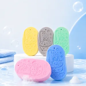 Süßer Cartoon Kaninchen Kinder Badeschwamm weicher Peeling Schwamm für Babys Körperpflege