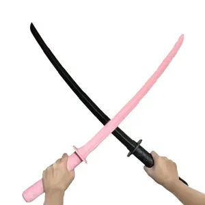 3D Gravity Telescopic Sword Carrot Knife Toy, Plastic Samurai Spiral Blade for Kids