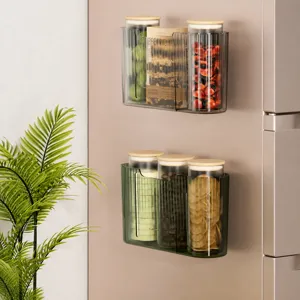 Transparente Wandmontierte Aufbewahrungsbox PET Multifunktionaler Organizer Für Küche Badezimmer Haushaltsaufbewahrungsbehälter