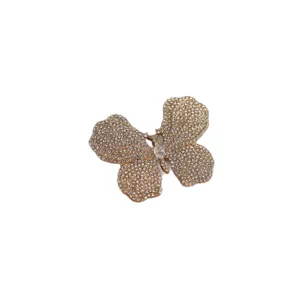Squisita spilla farfalla in cristallo, elegante spille con strass per cappotti e abiti.