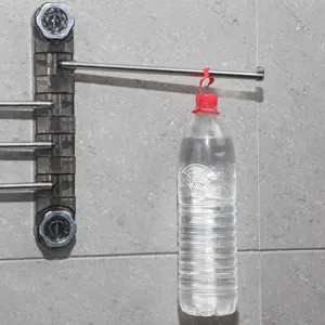 Porte-serviettes rotatif mural avec ventouse puissante, organiseur de salle de bain robuste