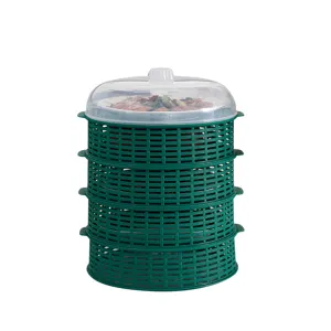 Cubierta de alimentos de malla multicapa, protector de verduras apilable antipolvo para mesa