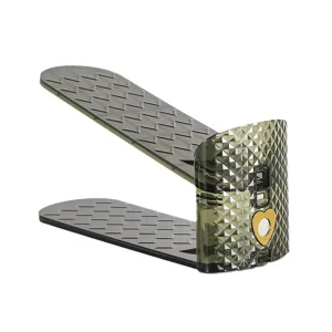 Range chaussures double etage reglable en plastique gain de place pour l'entree