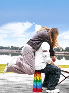 Portable telescopic stool outdoor collapsible camping folding chair heavy duty colorful seat