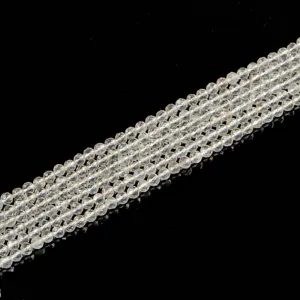Klare natürliche facettierte weiße Kristallperlen für DIY-Schmuckherstellung Armbänder