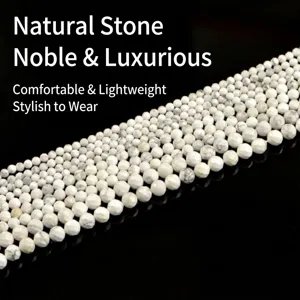 Natürliche Weiße Howlith Facettierte Runde Steinperlen Für DIY Schmuckherstellung Lose Abstandsperlen Armband Halskette Handgefertigte Materialien