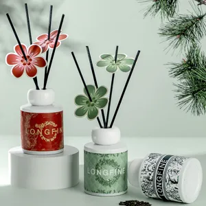 Chinese style reed diffuser set for home bedroom long lasting fragrance gift aroma bottle.