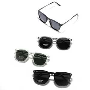 Retro TR90 polarized square sunglasses with UV400 protection in multiple colors