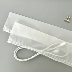 Frosted PE plastic zipper bag long strip packaging dustproof waterproof storage bag detail