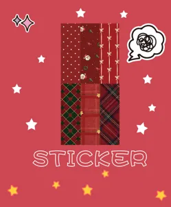 Christmas sealing stickers, 40pcs holiday gift wrapping DIY journal decorative sticker set.