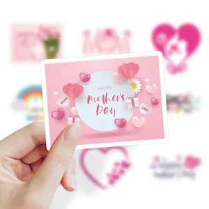 Pink Mother's Day decorative stickers waterproof cute decals for gifts scrapbooking 102pcs