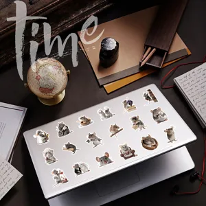 Cute mouse stickers set for laptop, waterproof animal decal DIY decoration for journal crafts.