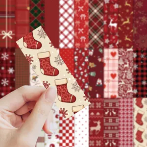 Christmas sealing stickers holiday gift box decoration DIY diary paper material 40 sheets.