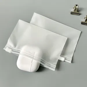 Thick frosted ziplock bag clear waterproof zipper storage bag detail view display