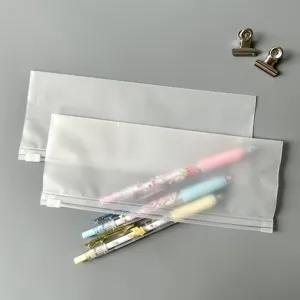 Busta con Chiusura a Zip in PE Smerigliato Ispessito Antipolvere Impermeabile Portatile Sacchetto di Imballaggio per la Casa Viaggio Piccoli Oggetti