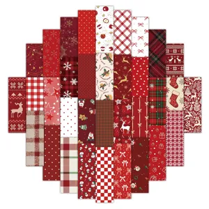 Christmas decorative pattern details, festive red and white designs for DIY crafts use.