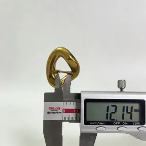 Gold irregular metal belt buckle accessory, durable zinc alloy material for nice daily use.