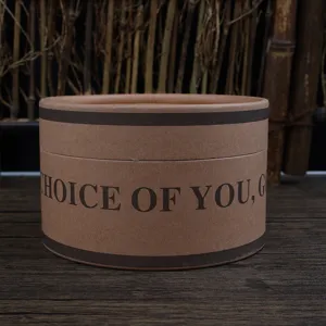 Round Kraft Paper Cylinder Gift Box Packaging Tube For Belt Scarf Storage Minimalist Retro Present Box