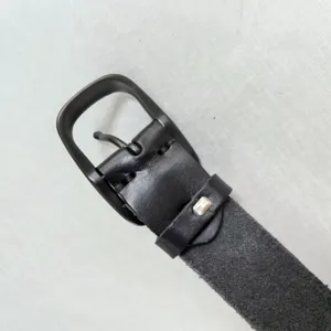 Fibbia per cintura uomo in lega di zinco ardiglione passante nero accessorio per pantaloni cuoio