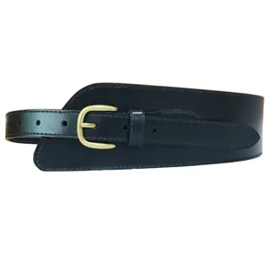 Women's wide black waist belt decorative cinch belt for dress shirt stylish fashion
