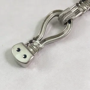Metaal legering verbinding gesp DIY kleding accessoire decoratieve sluiting zilver detail