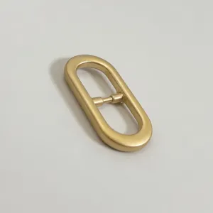 Minimalist oval metal belt buckle slider for women clothing adjustable strap accessory