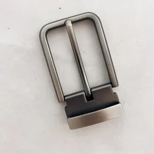 Men's business belt buckle head replacement accessory, 3.3cm zinc alloy metal pin buckle.