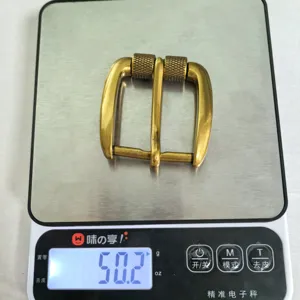 Retro zinc alloy roller pin belt buckle detail view showing precise weight and sturdy build.