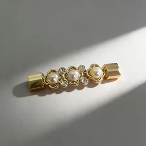 Fibbia per cintura regolabile con perle e strass per abiti da donna accessori per la vita.